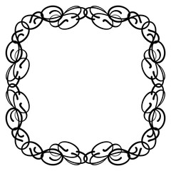 decorative frame with floral elements