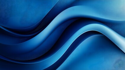 Naklejka premium Abstract blue background with smooth waves and soft lines, creating an elegant and modern wallpaper design