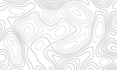 Fototapeta premium Contour vector illustration. Abstract topographic map background. Geography scheme. Modern design with White background with topographic wavy pattern design. 