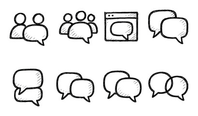 Fototapeta premium Bubble Icon Sketches