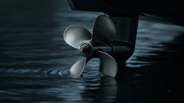 Boat Propeller in Water During Summer