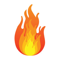 Fire Flame Icon Abstract Glowing Orange And Yellow Fireball Illustration Victore