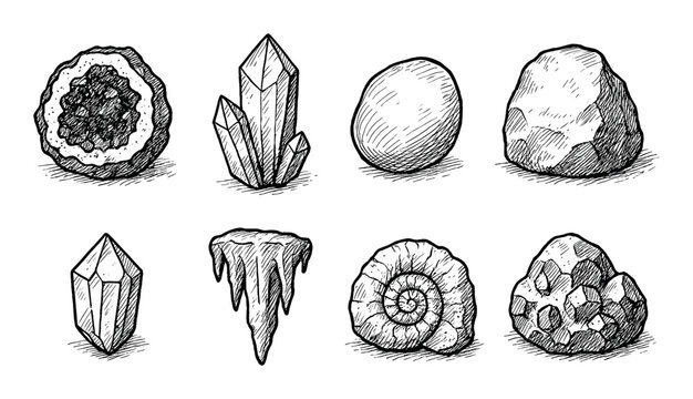 Hand-Drawn Geological Icons