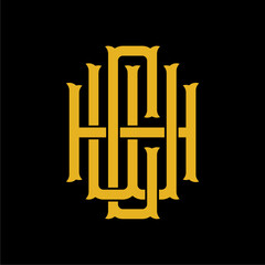 Initial Letter CWH Monogram Logo Template