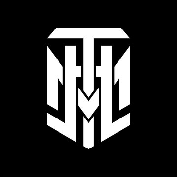 Initial Letter MTH THM Monogram Logo Template