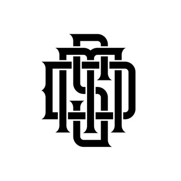 Initial Letter MDS DMS Monogram Logo Template