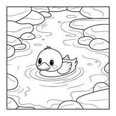 vector illustration of cartoon coloring pages