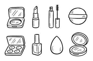 Hand-Drawn Makeup Icons