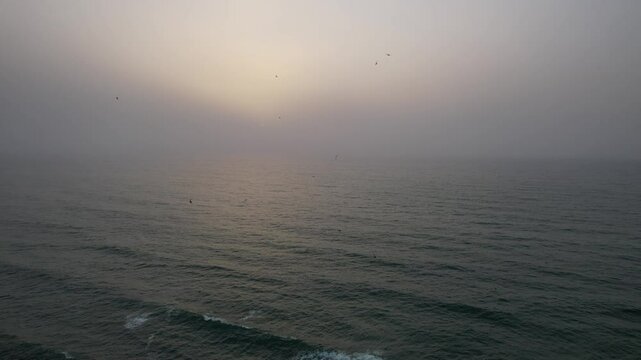 Aerial View of Mirleft Coastal Town Overlooking the Atlantic Ocean, Morocco May 29,2025
