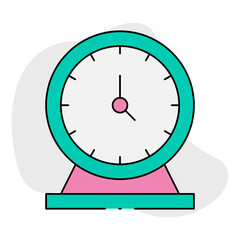Clock single icon vector illustration