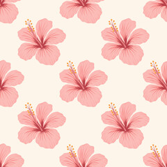 Flower picture, pink, hibiscus, fabric pattern, wallpaper pattern, background, nature