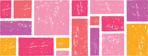 Frame box shape with brush crayon texture. colorful grunge rectangles. Rectangle Brush stroke, grunge box. Square shape for text. Doodle rectangle pastel chalk elements. Brush frame box. Vector Grunge