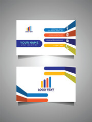 Stylish coloring theme business card template design Free Vector