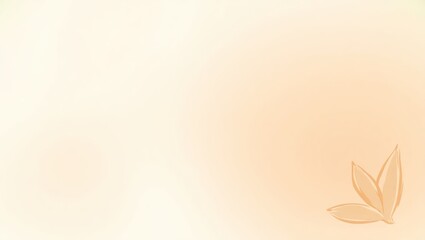 Simple elegant minimalist illustration of leaf design with soft color tones and gradient