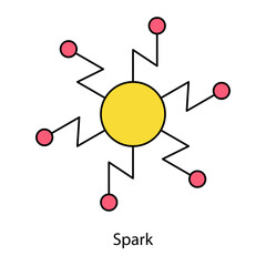 Spark single icon vector illustration