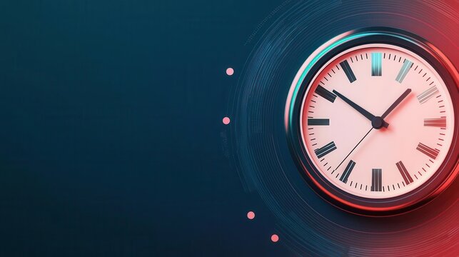 Abstract representation of timepressure on founder, clock and code interface