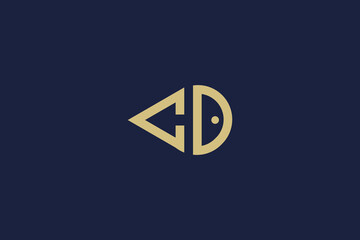 letter cd arrow logo icon concept vector logo design template elements