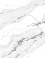 Sleek polished marble granite surface with intricate black abstract patterns on a smooth white backdrop, accented by elegant gray and silver tones, ideal for modern interior flooring and countertop 