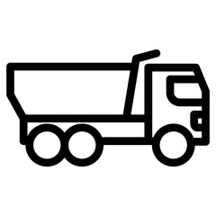 Dump Truck Outline Icon