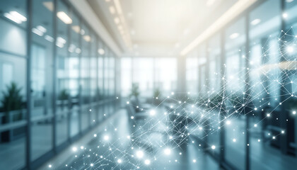 blue corridor in the airport with Abstract Technology Globalization Design Highlighting Global Connectivity and Digital Evolution Through Futuristic Visual Elements