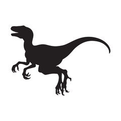 Velociraptor silhouette prehistoric dinosaur raptor