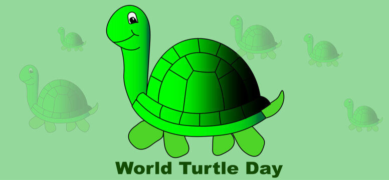 2d illustration world turtle day