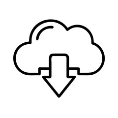 cloud file download arrow icon design