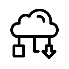 cloud network data storage icon design