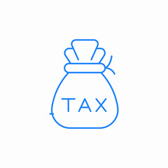 tax money bag icon sign vector