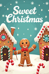 christmas music poster, christmas party poster, christmas poster background, santa poster, happy holidays poster, christmas poster greeting card, christmas, winter, holiday, landscape, illustration, x