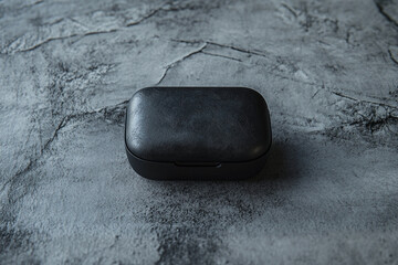 Smartwatch placed on industrial slab platform