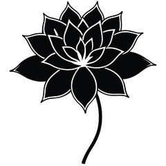 silhouette Chamoli on white background