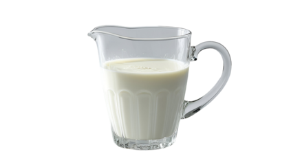 a cocktail jug fresh milk isolated on transparent background