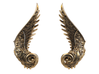 Ear cuffs isolated on transparent white background, clipping path ,png 