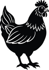 Hen Chicken silhouette Designs 