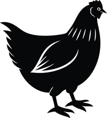 Hen Chicken silhouette Designs 