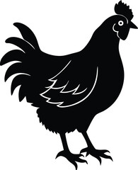 Fototapeta premium Hen Chicken silhouette Designs 