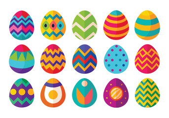 Colorful Easter Eggs A Collection of Festive Patterns and Designs