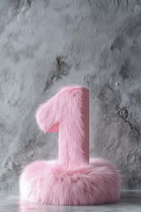 Fototapeta premium pink number one