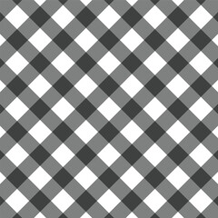 2 Color Horizontal, Vertical, Diagonal Plaid Seamless Pattern | Checkered Background Design for Fabric, Digital Print, Wallpaper and Textile