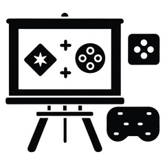 game developer element isolated brainstorming on white background
