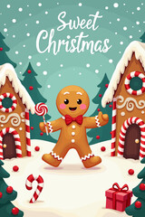 christmas music poster, christmas party poster, christmas poster background, santa poster, happy holidays poster, christmas poster greeting card, christmas, winter, holiday, landscape, illustration, x