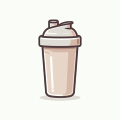 Minimalist protein shaker bottle