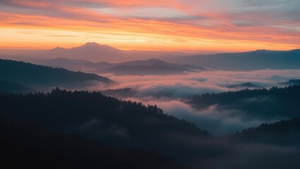 Fototapeta premium sunrise over the mountains