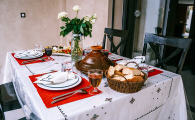Moroccan Poolside Dining Setup with Traditional Tagine and Decor May 29,2025
