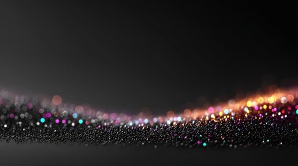 Black background with holographic foil textures and subtle light reflections, giving a premium and eye-catching effect for creative projects