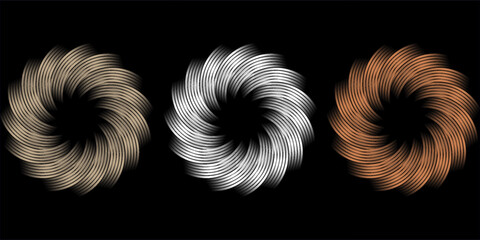 Gold, silver and bronze metal circle frames 3d vector realistic illustration. First, second and third place medals or buttons isolated on white background. Certified. Quality blank, empty badge set.