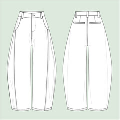 vector illustration of silhouette a balloon jeans. © Peach Bloom