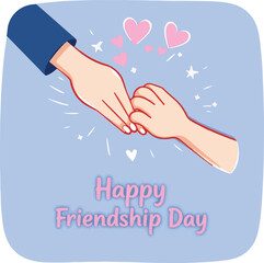 Friendship day vector art illustration set for posters, cards, greetings, print, digital designs, t-shirts and more.