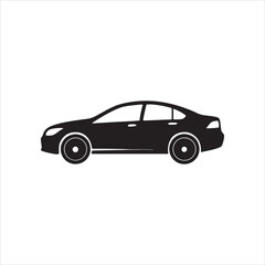 Fototapeta premium Silhouette of a Sedan Car